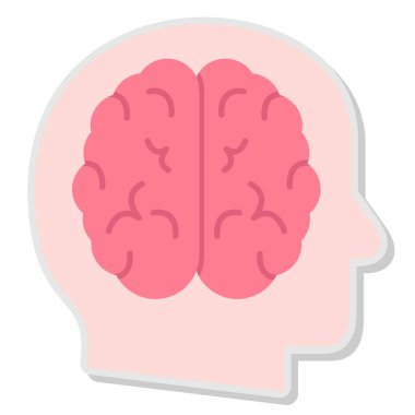 beyin ikonu vektör illüstrasyonu