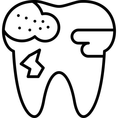 diş simgesi vektör illüstrasyonu