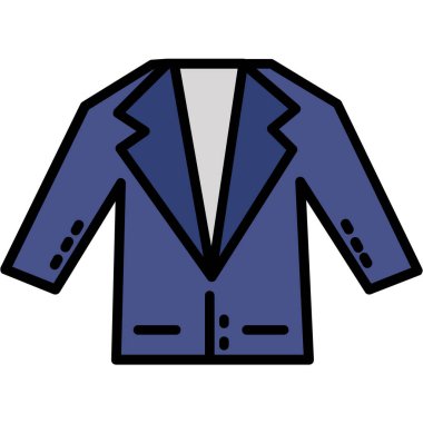 suit web simgesi, vektör illüstrasyonu