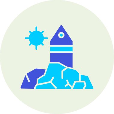 Uzay Roketi. Basit illüstrasyon