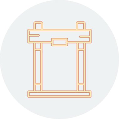 Tahta kutu. Web simgesi basit illüstrasyon