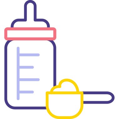 Bebek sütü. Web simgesi basit illüstrasyon