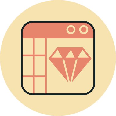 Elmas kart. Basit illüstrasyon