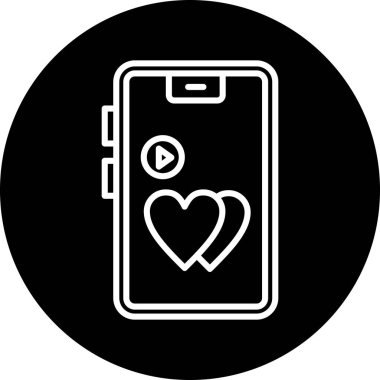 Akıllı telefon simgesinin vektör illüstrasyonu