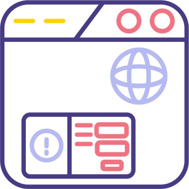 tarayıcı simgesi vektör illüstrasyonu