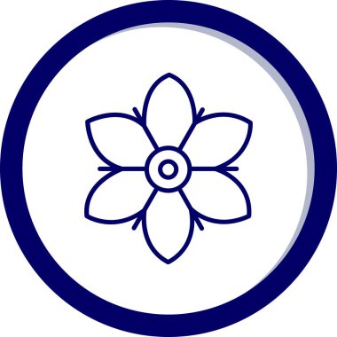 Basit dizaynda çiçek vektör simgesi