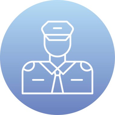 Polis memuru simgesinin vektör illüstrasyonu