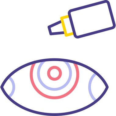 Göz simgesi. Web için göz vektör simgelerinin özet çizimi