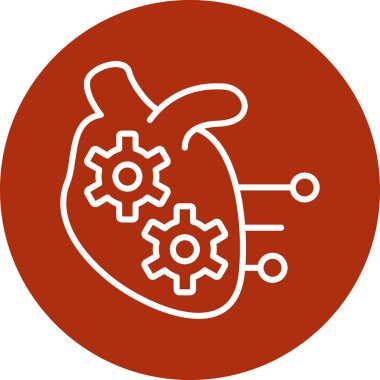 Kalp ikonu vektör illüstrasyonu