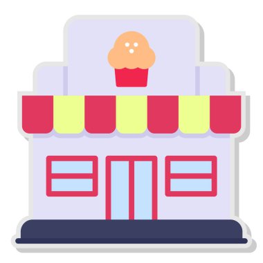 Fırın dairesi simgesi düz stil