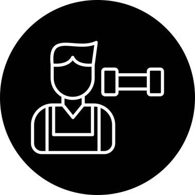 Maskeli bir adamın vektör çizimi