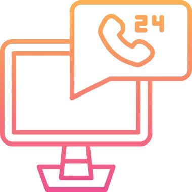 Çağrı merkezi vektör illüstrasyon simgesi