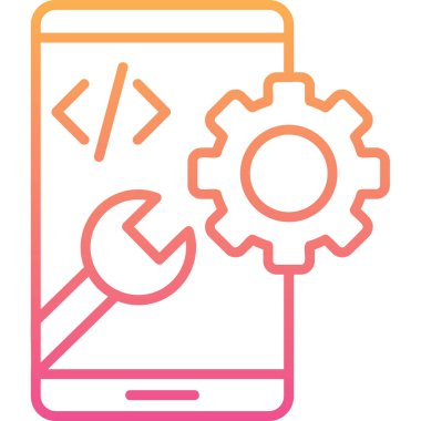 cep telefonu ayarları simgesi ana hatları biçiminde