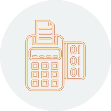 Hesap makinesi. Web simgesi basit illüstrasyon