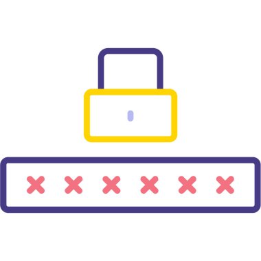 parola ikonu vektör illüstrasyonu