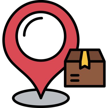 harita simgesi vektör illüstrasyonu