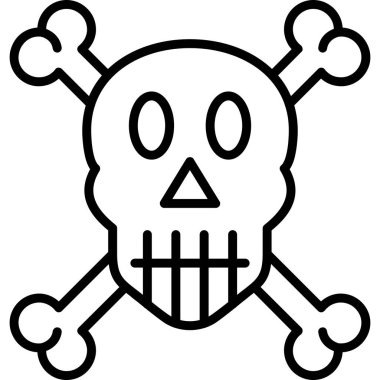 Kurukafa simgesi vektör illüstrasyonu