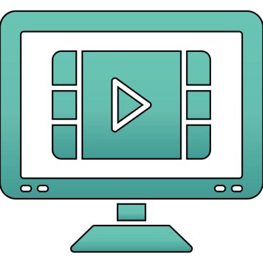 video oynatıcı simgesi, çizgi film biçimi