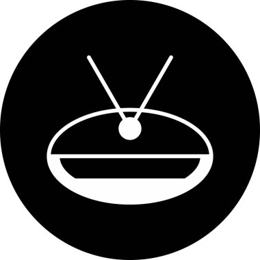 Basit retro televizyon simgesi tasarımı