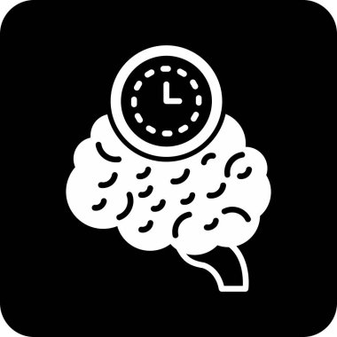 Beyin. Web simgesi basit illüstrasyon