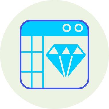 Bir takvim simgesinin vektör illüstrasyonu