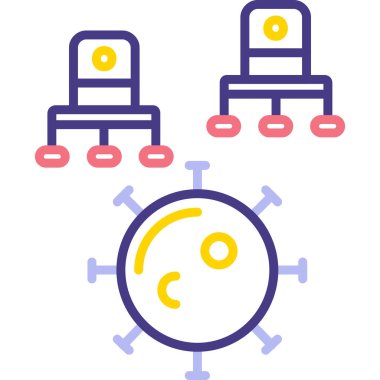 Veri merkezi. Web simgesi basit tasarım