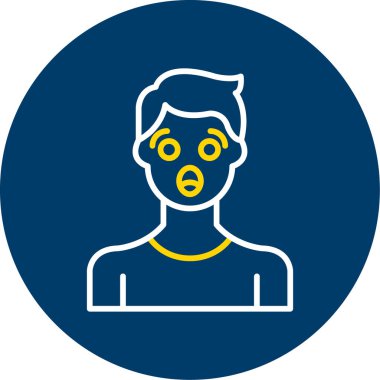 Maske simgesi olan adam.