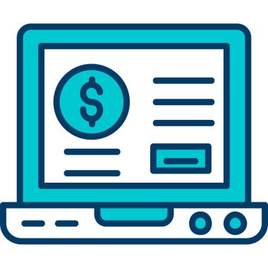 çevrimiçi ödeme vektörü simgesi