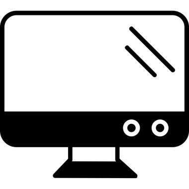 Bilgisayar. Web simgesi basit illüstrasyon