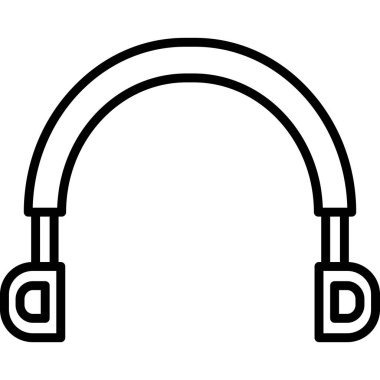 Kulaklık simgesi, vektör illüstrasyonu