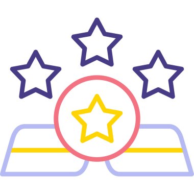 yıldız ödül vektör renk simgesi