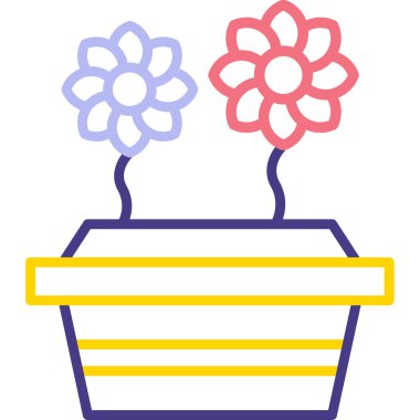 çiçek simgesi vektör illüstrasyonu