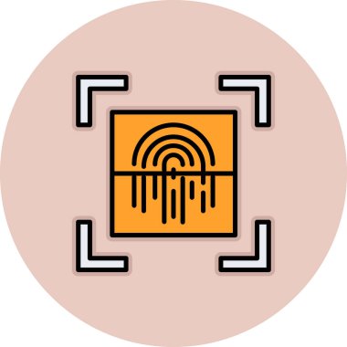 parmak izi ikonu vektör illüstrasyonu