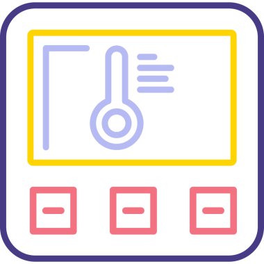 Sıcaklık. Web simgesi basit illüstrasyon