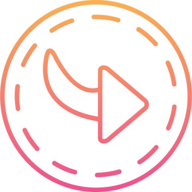 Oynayın. Web simgesi basit illüstrasyon