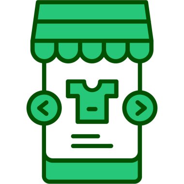 Dükkan. Web simgesi basit illüstrasyon