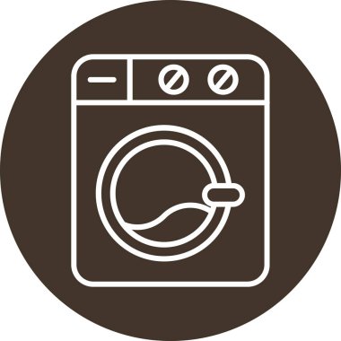 Çamaşır simgesinin vektör illüstrasyonu
