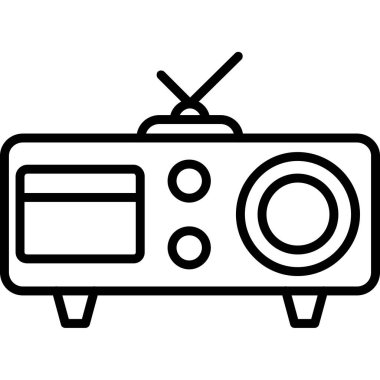 Televizyon. Web simgesi basit illüstrasyon