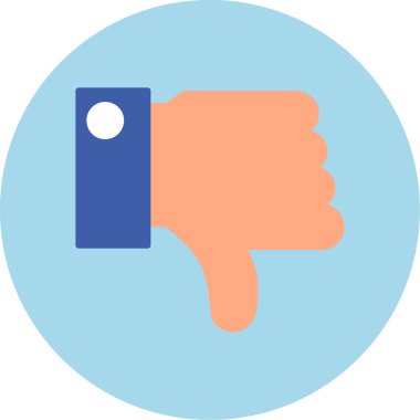 Başparmağını indir. Web simgesi basit illüstrasyon