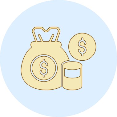 Dolar Sikkeleri. Basit illüstrasyon