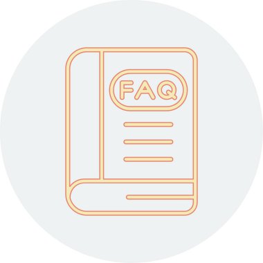 Faq simgesi modada izole edilmiş arkaplan