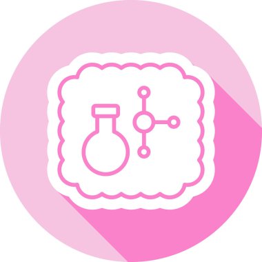 Kimyasal matara. Web vektörü basit illüstrasyon