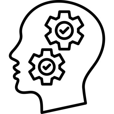 Beyin vitesi ikonu vektör illüstrasyonu