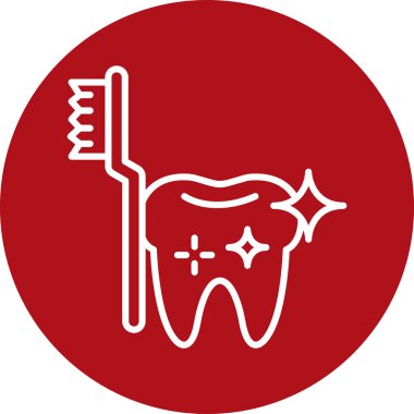 Diş ikonu. Web tasarımı için dişçi vektör simgelerinin özet biçimi