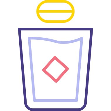 Bir içecek simgesinin vektör illüstrasyonu