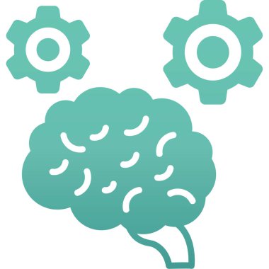 Beyin. Web simgesi basit illüstrasyon