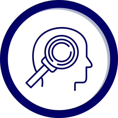 Beyin. Web simgesi basit illüstrasyon