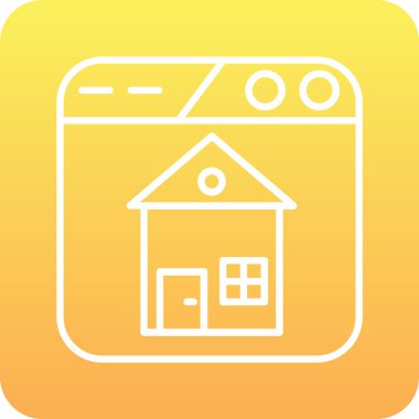 ev simgesi dijital vektör illüstrasyon tasarımı