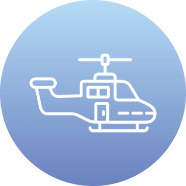 Helikopter simgesi vektör illüstrasyonu