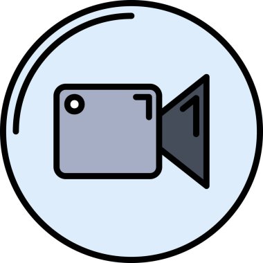 Kamera. Web simgesi basit illüstrasyon